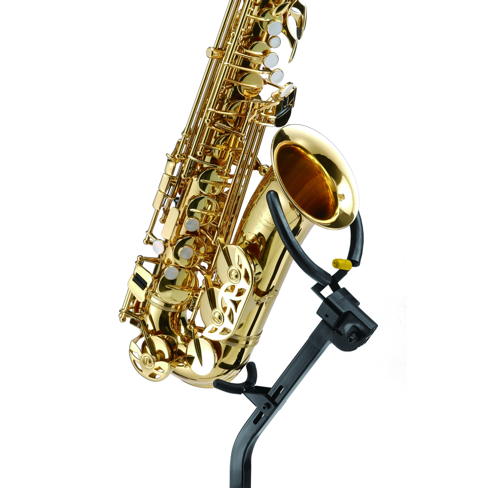 Alto/Tenor Saxofoon Stand, Universele Sax Display Stand Verstelbare Saxofoon Statief Stand Metalen Sax Houder Sax Organizer Rack met Opvouwbare Benen