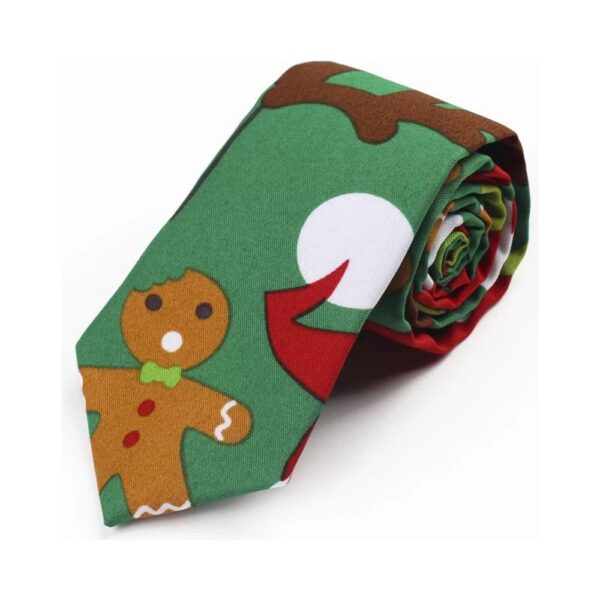 snazzy-santa-stropdas-groen-met-peperkoekmannetje-Yet-Music-Sound